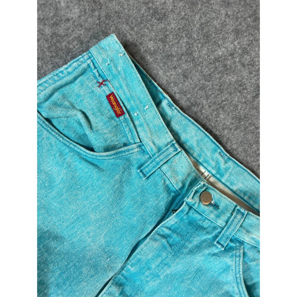 Vintage 90s Wrangler Straight Jeans Mens 36x30 Blue Denim Baggy Western Cowboy - Picture 6 of 9